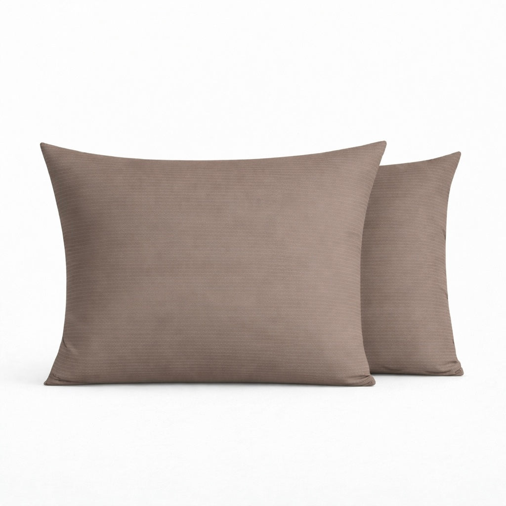 COMFORT Satino pagalvės užvalkalas „STONE TAUPE STRIPE“
