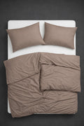 COMFORT Satino patalynės komplektas „STONE TAUPE STRIPE“