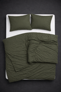 PREMIUM Satino patalynės komplektas „GREEN STONE“