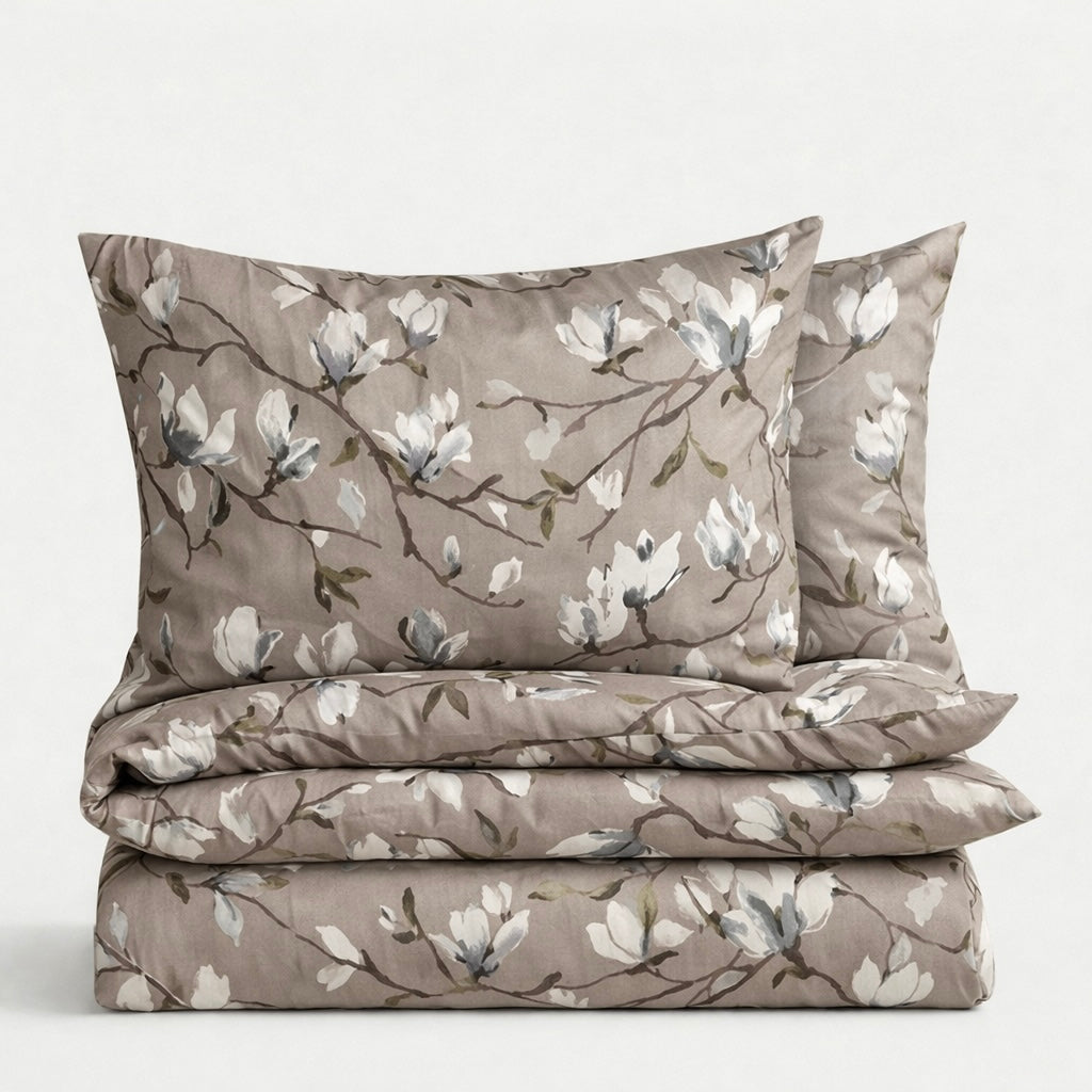 Dvipusis satino patalynės komplektas „MAGNOLIA BLOSSOM“