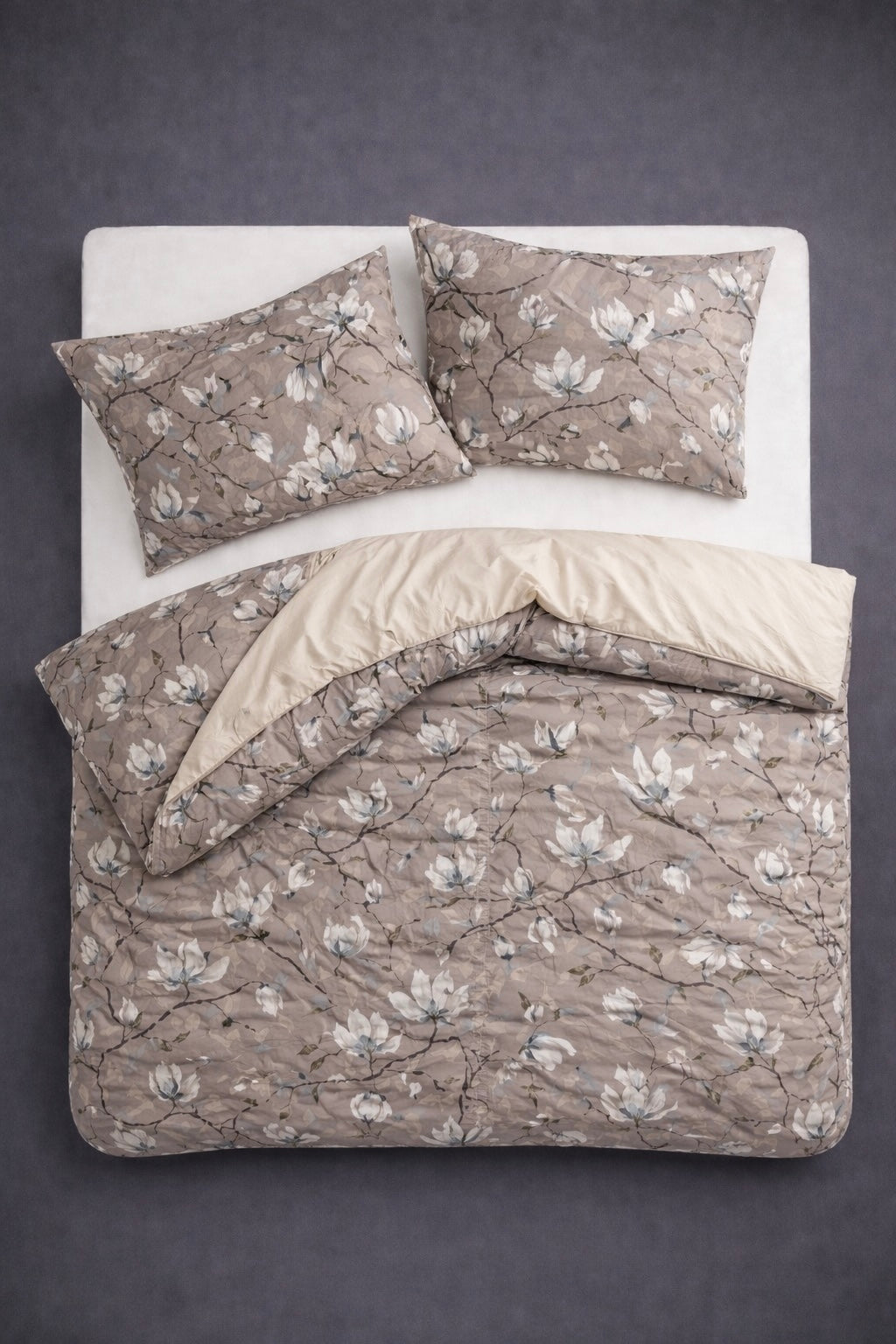Dvipusis satino patalynės komplektas „MAGNOLIA BLOSSOM“