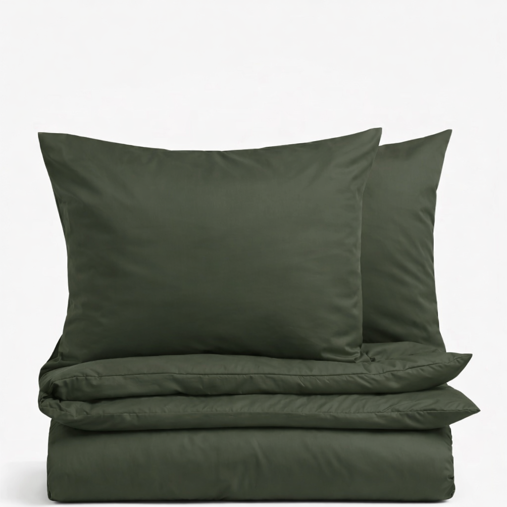 PREMIUM Satino patalynės komplektas „GREEN STONE“