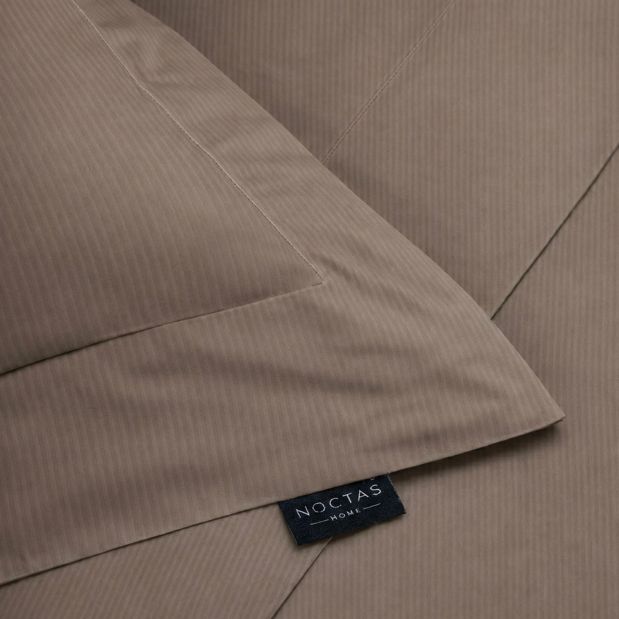 COMFORT Satino antklodės užvalkalas „STONE TAUPE STRIPE“