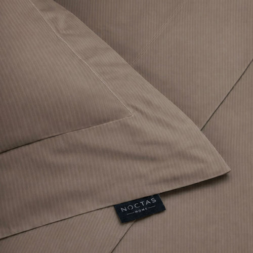 COMFORT Satino antklodės užvalkalas „STONE TAUPE STRIPE“