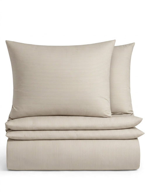 COMFORT Satino patalynės komplektas „BEIGE STRIPE“
