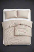 COMFORT Satino patalynės komplektas „BEIGE STRIPE“