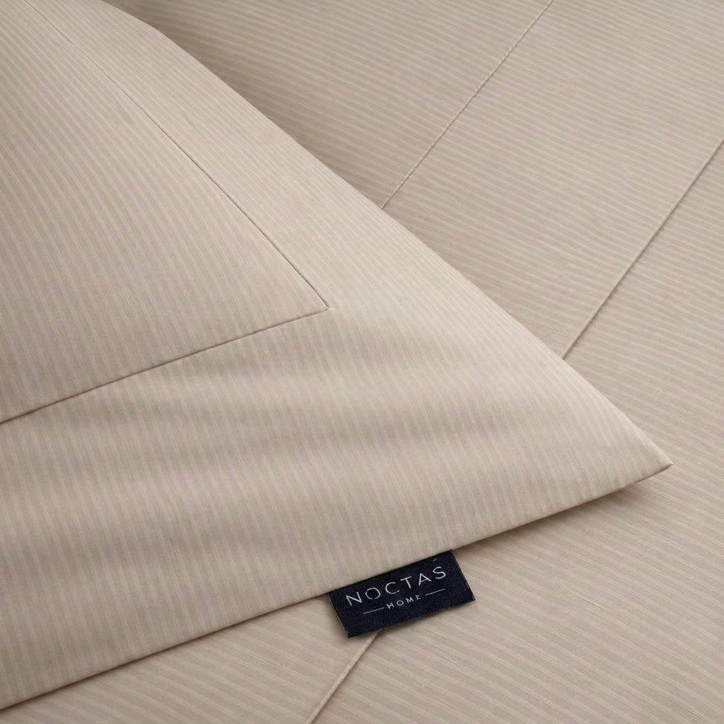 COMFORT Satino patalynės komplektas „BEIGE STRIPE“