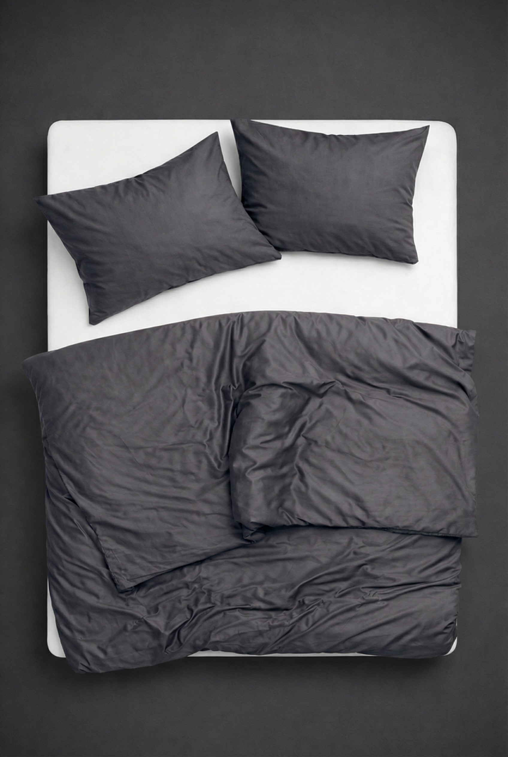 Satino patalynės komplektas „ANTRACITE“