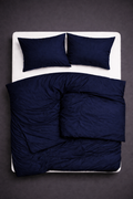 PREMIUM Satino patalynės komplektas „INDIGO MIST“
