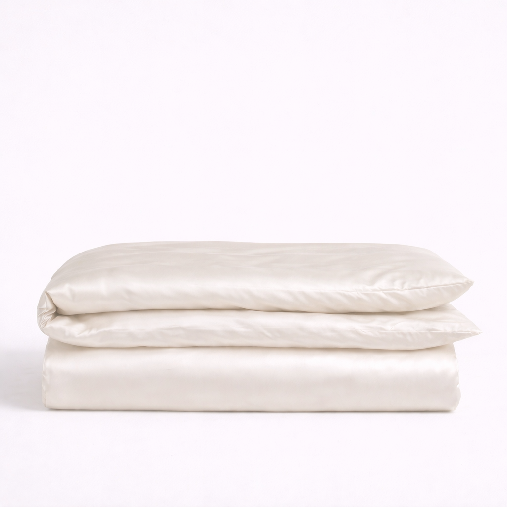 Šilko antklodės užvalkalas „OFF WHITE SILK“