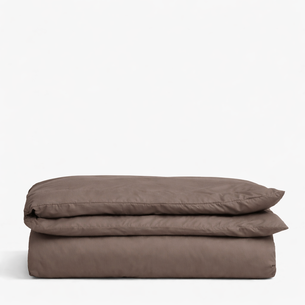 Satino antklodės užvalkalas „STONE TAUPE“