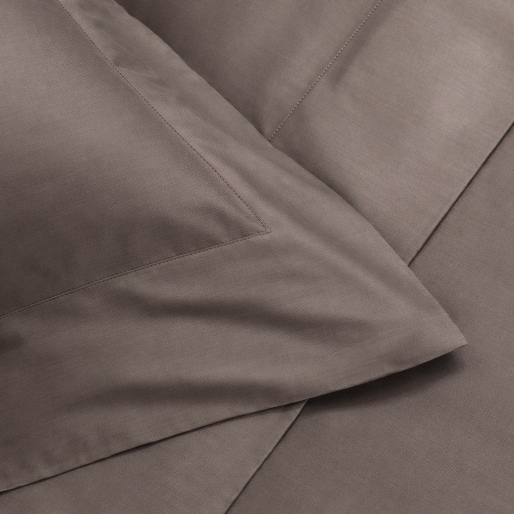 Satino antklodės užvalkalas „STONE TAUPE“