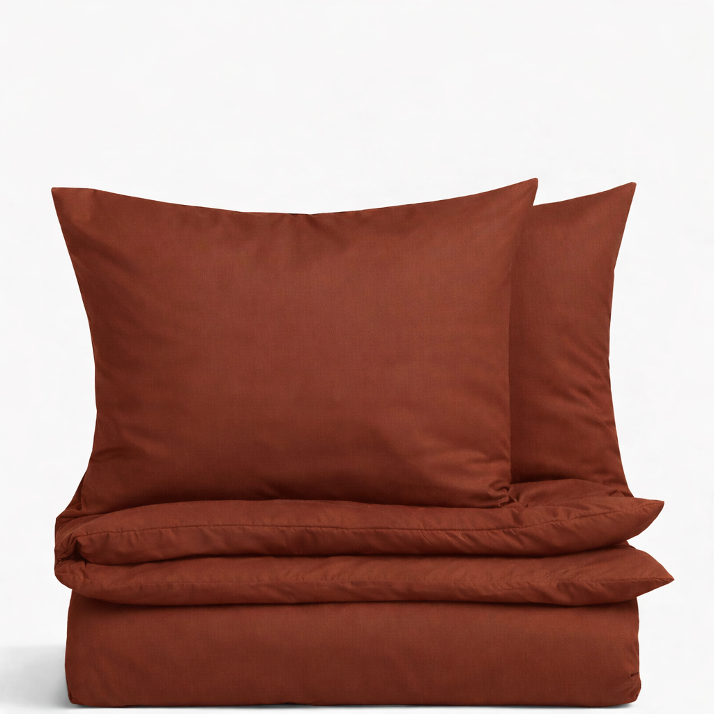 Satino patalynės komplektas „PURE TERRACOTTA“