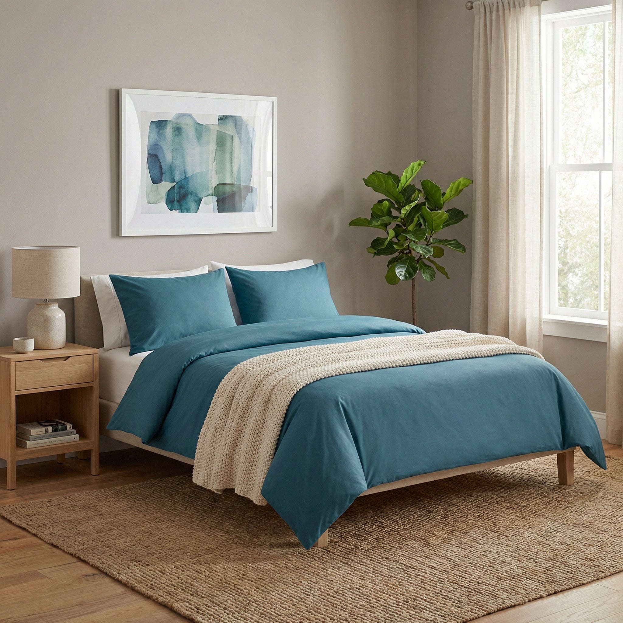 PREMIUM Satino patalynės komplektas „SAPPHIRE OCEAN“